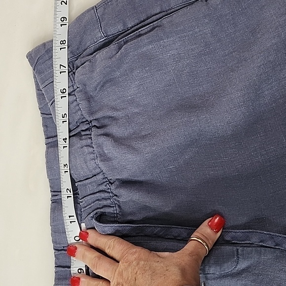 PUREJILL 100% LINEN PANTS SIZE LARGE PETITE BLUE COLOR - Picture 8 of 11